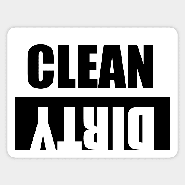 Clean / Dirty | Black & White Sticker by Jande Summer